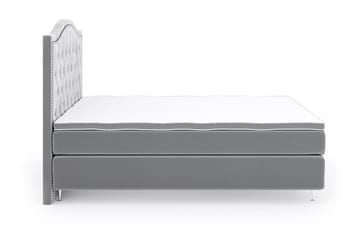 Romance Lyx Velvet Sängpaket 210x210 - Ljusgrå - Möbler - Säng - Kontinentalsäng