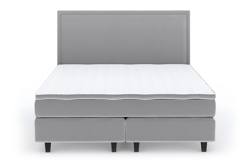 Romance Lyx Velvet Sängpaket 210x210 - Ljusgrå - Komplett sängpaket - Kontinentalsäng - Dubbelsäng