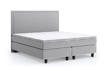 Romance Lyx Velvet Sängpaket 210x210 - Ljusgrå - Möbler - Säng - Kontinentalsäng