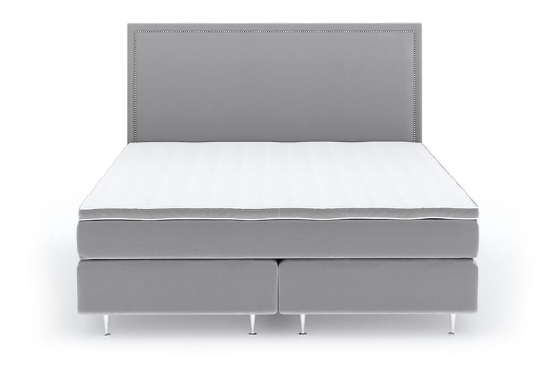 Romance Lyx Velvet Sängpaket 210x210 - Ljusgrå - Komplett sängpaket - Kontinentalsäng - Dubbelsäng
