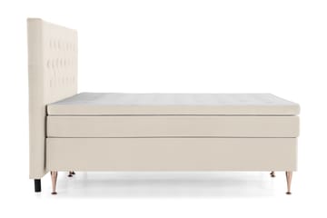 Royal Velvet Komplett Sängpaket 160x200 cm - Beige med höga rosében - Möbler - Säng - Kontinentalsäng