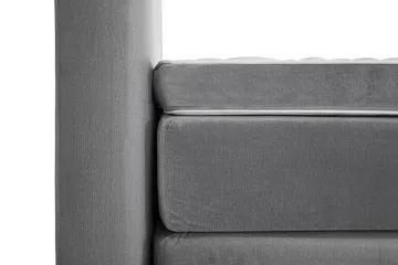 Royal Velvet Komplett Sängpaket 160x200 cm - Ljusgrå med Höga Silverben - Möbler - Säng - Kontinentalsäng