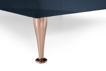 Royal Velvet Komplett Sängpaket 160x200 cm - Mörkblå med Höga Rosében - Möbler - Säng - Kontinentalsäng