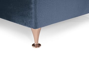 Royal Velvet Komplett Sängpaket 160x200 cm - Mörkblå med Låga Rosében - Möbler - Säng - Kontinentalsäng