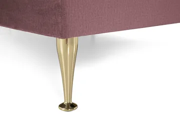 Royal Velvet Komplett Sängpaket 160x200 cm - Rosa med Höga Guldben - Möbler - Säng - Kontinentalsäng