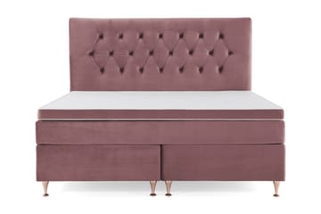 Royal Velvet Komplett Sängpaket 160x200 cm - Rosa med Låga Rosében - Möbler - Säng - Kontinentalsäng