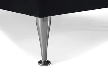 Royal Velvet Komplett Sängpaket 160x200 cm - Svart med Höga Silverben - Möbler - Säng - Kontinentalsäng