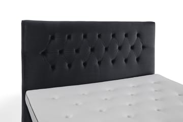 Royal Velvet Komplett Sängpaket 160x200 cm - Svart med Låga Guldben - Möbler - Säng - Kontinentalsäng