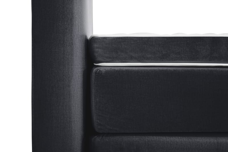 Royal Velvet Komplett Sängpaket 160x200 cm - Svart med Svarvade Ben - Möbler - Säng - Kontinentalsäng