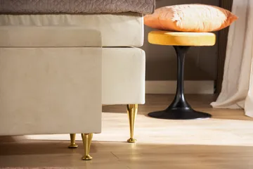 Royal Velvet Komplett Sängpaket 180x200 cm - Beige med svarta svarvade ben - Möbler - Säng - Kontinentalsäng