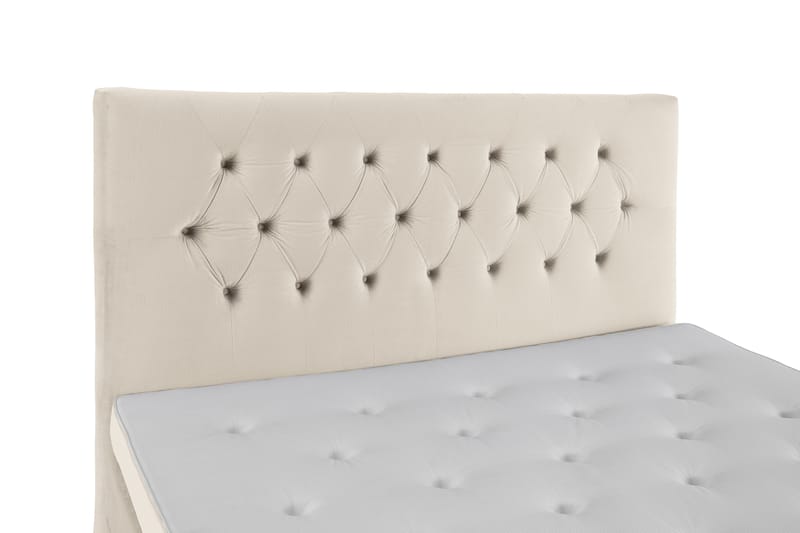 Royal Velvet Komplett Sängpaket 180x200 cm - Beige med svarta svarvade ben - Möbler - Säng - Kontinentalsäng