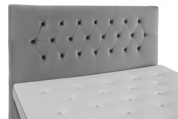 Royal Velvet Komplett Sängpaket 180x200 cm - Ljusgrå med Låga Rosében - Möbler - Säng - Kontinentalsäng