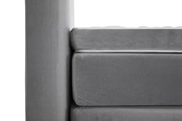 Royal Velvet Komplett Sängpaket 180x200 cm - Ljusgrå med Låga Svarvade Ben - Möbler - Säng - Kontinentalsäng