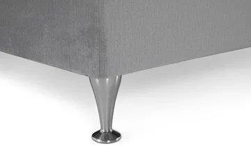 Royal Velvet Komplett Sängpaket 180x200 cm - Ljusgrå Sammet/Låga Silverben - Möbler - Säng - Kontinentalsäng