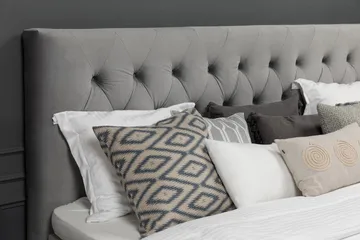 Royal Velvet Komplett Sängpaket 180x200 cm - Ljusgrå Sammet/Låga Silverben - Möbler - Säng - Kontinentalsäng