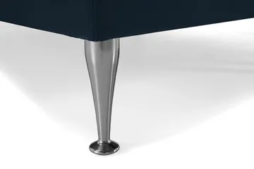 Royal Velvet Komplett Sängpaket 180x200 cm - Mörkblå med Höga Silverben - Möbler - Säng - Kontinentalsäng