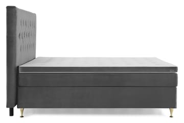 Royal Velvet Komplett Sängpaket 180x200 cm - Mörkgrå med Låga Guldben - Möbler - Säng - Kontinentalsäng