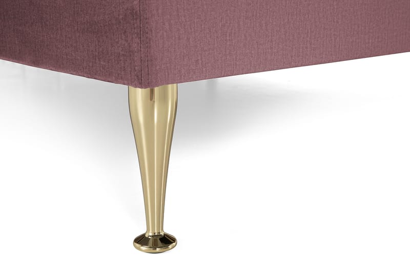 Royal Velvet Komplett Sängpaket 180x200 cm - Rosa med Höga Guldben - Möbler - Säng - Kontinentalsäng