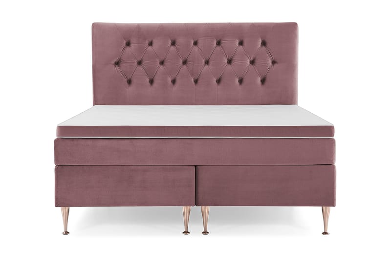 Royal Velvet Komplett Sängpaket 180x200 cm, Rosa med Höga Rosében
