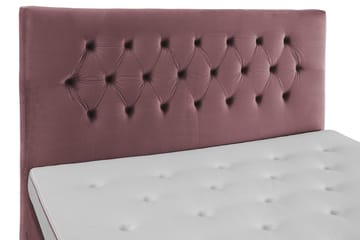 Royal Velvet Komplett Sängpaket 180x200 cm - Rosa med Svarvade ben - Möbler - Säng - Kontinentalsäng