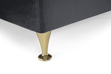 Royal Velvet Komplett Sängpaket 180x200 cm - Svart med Låga Guldben - Möbler - Säng - Kontinentalsäng