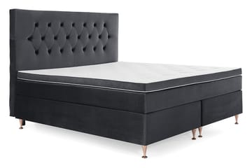 Royal Velvet Komplett Sängpaket 180x200 cm - Svart med Låga Rosében - Möbler - Säng - Kontinentalsäng