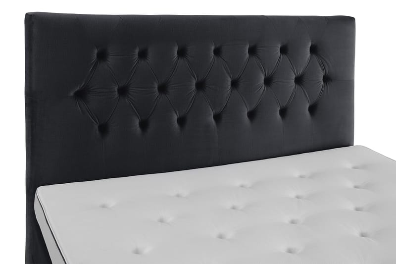 Royal Velvet Komplett Sängpaket 180x200 cm - Svart med Låga Rosében - Möbler - Säng - Kontinentalsäng