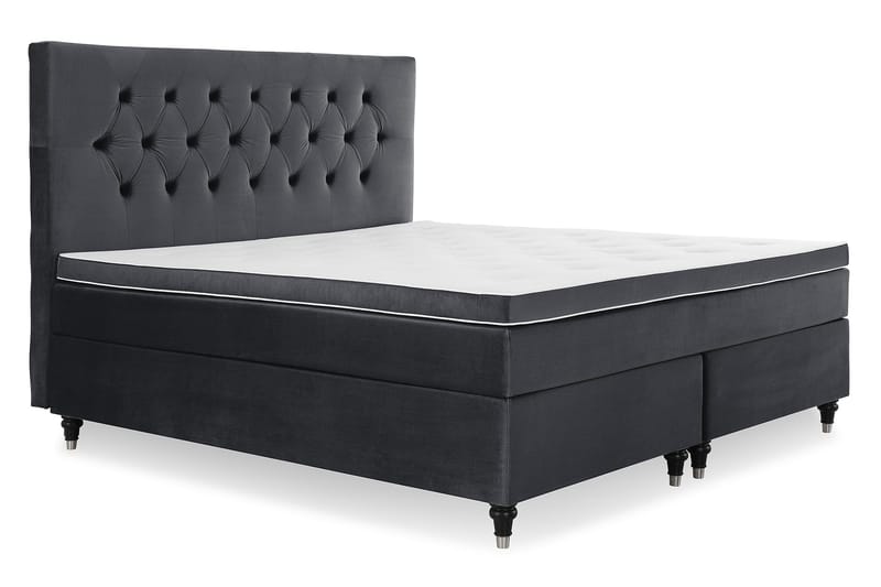 Royal Velvet Komplett Sängpaket 180x200 cm - Svart med Svarvade Ben - Möbler - Säng - Kontinentalsäng