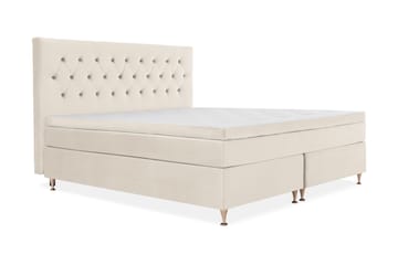 Royal Velvet Komplett Sängpaket 210x210 cm - Beige med låga rosében - Möbler - Säng - Kontinentalsäng