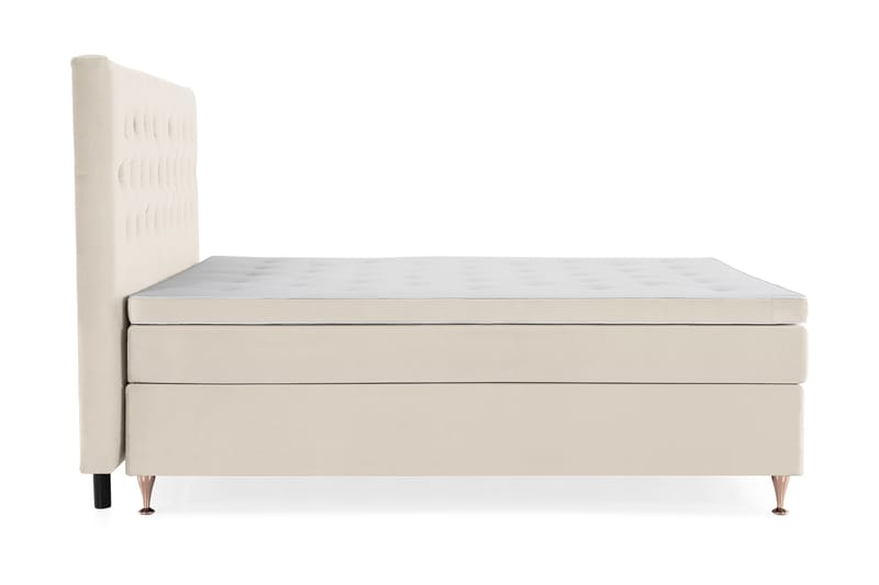 Royal Velvet Komplett Sängpaket 210x210 cm - Beige med låga rosében - Möbler - Säng - Kontinentalsäng