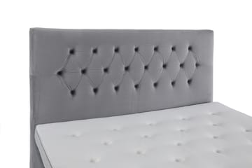 Royal Velvet Komplett Sängpaket 210x210 cm - Ljusgrå med Låga Roséguld ben - Möbler - Säng - Kontinentalsäng