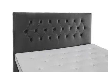 Royal Velvet Komplett Sängpaket 210x210 cm - Mörkgrå med Låga Guldben - Möbler - Säng - Kontinentalsäng