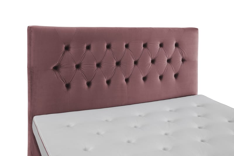 Royal Velvet Komplett Sängpaket 210x210 cm - Rosa med Svarvade ben - Möbler - Säng - Kontinentalsäng