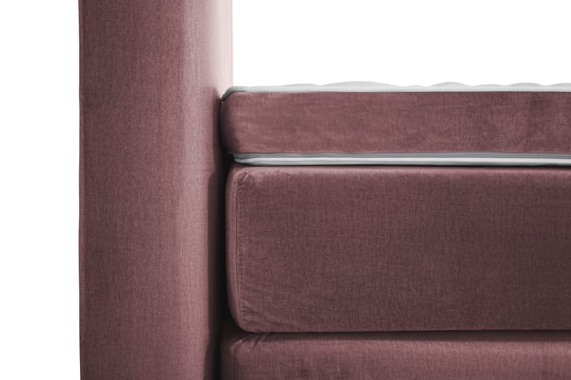 Royal Velvet Komplett Sängpaket 210x210 cm - Rosa med Svarvade ben - Möbler - Säng - Kontinentalsäng