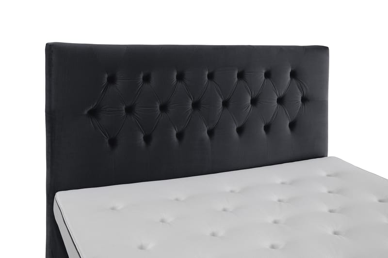 Royal Velvet Komplett Sängpaket 210x210 cm - Svart med Höga Guldben - Möbler - Säng - Kontinentalsäng