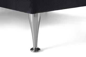 Royal Velvet Komplett Sängpaket 210x210 cm - Svart med Höga Silverben - Möbler - Säng - Kontinentalsäng