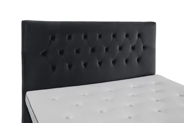 Royal Velvet Komplett Sängpaket 210x210 cm - Svart med Låga Svarvade Ben - Möbler - Säng - Kontinentalsäng