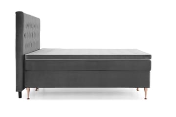 Royal Velvet Komplett Sängpaket 210x210  Mörkgrå med Rosé - Mörkgrå med Rosében - Möbler - Säng - Kontinentalsäng