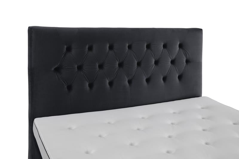 Royal Velvet Komplett Sängpaket 210x210  Svart med Låga G - Svart med Låga Guldben - Möbler - Säng - Kontinentalsäng