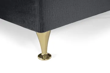 Royal Velvet Komplett Sängpaket 210x210  Svart med Låga G - Svart med Låga Guldben - Möbler - Säng - Kontinentalsäng
