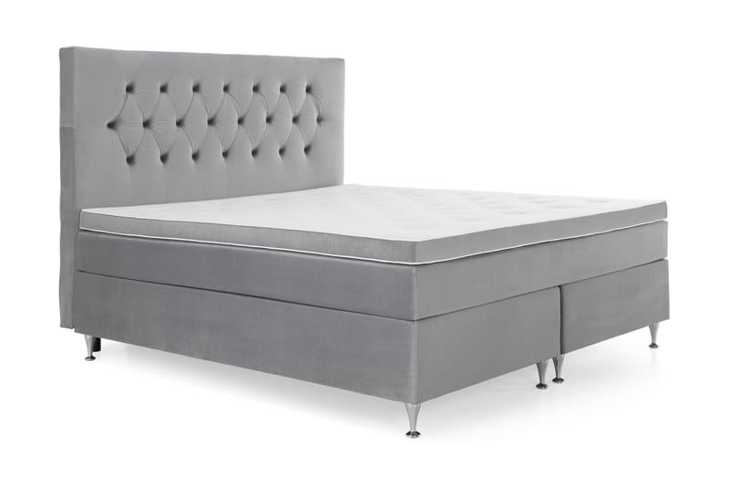 Royal Velvet Kontinentalsäng 160x200 cm - Ljusgrå - Möbler - Säng - Kontinentalsäng