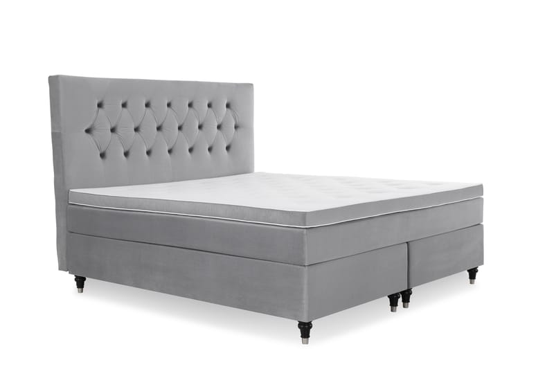 Royal Velvet Kontinentalsäng 160x200 cm - Ljusgrå - Möbler - Säng - Kontinentalsäng
