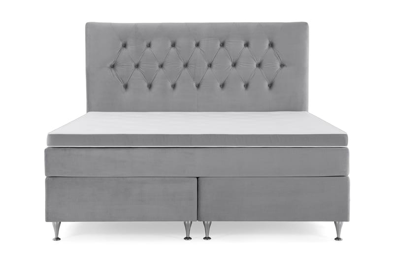 Royal Velvet Kontinentalsäng 160x200 cm - Ljusgrå - Möbler - Säng - Kontinentalsäng