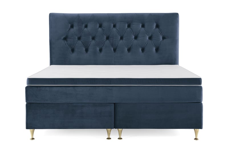 Royal Velvet Kontinentalsäng 160x200 cm - Mörkblå - Möbler - Säng - Kontinentalsäng