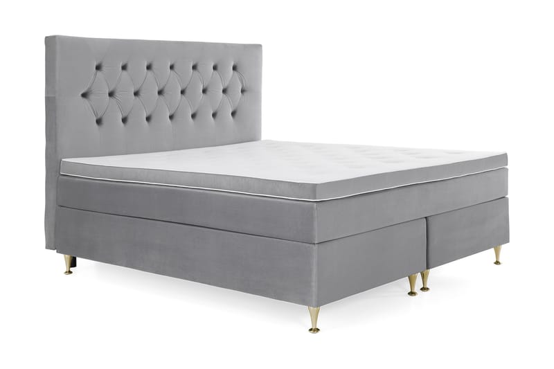 Royal Velvet Kontinentalsäng 180x200 cm - Ljusgrå - Möbler - Säng - Kontinentalsäng
