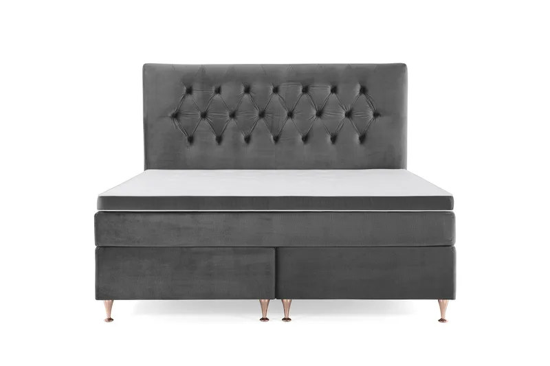 Royal Velvet Kontinentalsäng 180x200 cm - Mörkgrå - Möbler - Säng - Kontinentalsäng