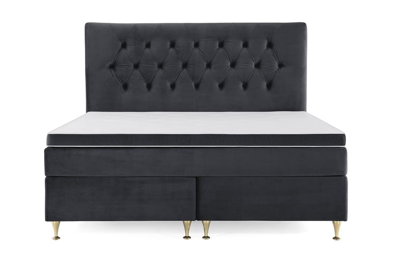 Royal Velvet Kontinentalsäng 180x200 cm - Svart - Möbler - Säng - Kontinentalsäng