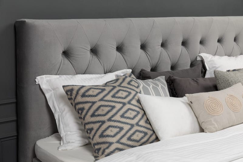 Royal Velvet Kontinentalsäng 210x210 cm - Ljusgrå - Möbler - Säng - Kontinentalsäng