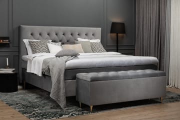 Royal Velvet Kontinentalsäng 210x210 cm - Ljusgrå - Möbler - Säng - Kontinentalsäng
