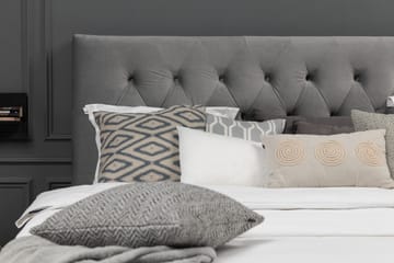 Royal Velvet Kontinentalsäng 210x210 cm - Ljusgrå - Möbler - Säng - Kontinentalsäng